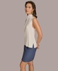 Women's Sleeveless Mock Neck Rib Knit Top