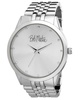 Men's and Women's Silver-tone Base Metal Bracelet 2 Piece Watch Set 45mm and 36mm