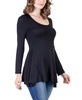 Women's Long Sleeve Swing Style Flare Tunic Top