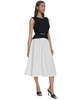 Women's Sleeveless Split-Color Flared Midi Dress