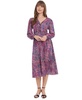 Petite Printed Smocked-Waist Dress
