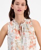 Women's Floral-Print Ruffle-Collar Blouse