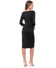 Women's Draped 3/4-Sleeve Sheath Dress