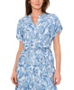 Women's Printed Split-Neck Maxi Dress