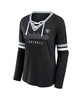Women's Black Las Vegas Raiders Won and Done Lace-Up Long Sleeve Fashion Top