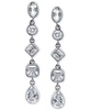 Cubic Zirconia Linear Drop Earrings (3-1/2 ct. t.w.) in 18k Yellow Gold Over Sterling Silver, Exclusively at Macy's 