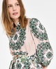 Women's Printed Tiered Button-Front Dress