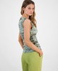 Women's Printed Ruffle-Trim Mesh Sleeveless Top, Exclusively at Macy's 