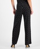 Petite Pull-On Wide-Leg Dot-Print Pants