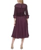 Petite Mixed Materials 3/4-Sleeve Fit & Flare Dress