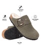 - Atlas Fur Genuine Leather Fur Lined Clogs for Women with Arch Support