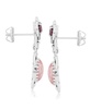 Sterling Silver Rhodochrosite Red Garnet Desert Bloom Dangle Earrings