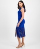 Women's Boat-Neck Asymmetric Fringe Dress