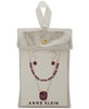 Gold-Tone 2-Pc. Set Purple Stone Layered Necklace & Matching Drop Earrings