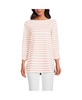 Petite Supima Cotton Adjustable 3/4 Sleeve Boatneck Tunic