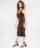 Petite Animal-Print Bodycon Midi Dress, Created for Macy's