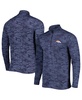 Men's Navy Denver Broncos Brigade Quarter-Zip Sweatshirt