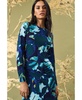 Women's Printed Gathered Midi Dress