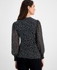 Women's Floral-Print Smocked Wrap Top
