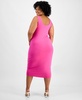 Trendy Plus Size Sleeveless Bodycon Midi Dress, Created for Macy's
