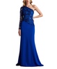 Women's Abner One Shoulder Embroidered Bodice Gown