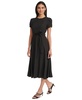 Women's Tulip-Sleeve Tie-Waist A-Line Dress