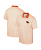 Men's White, Orange Oregon State Beavers Print Stripe Polo Shirt