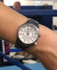Women's Elise Swiss Tri-Time Stainless Steel Bracelet Watch 33mm