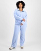 Trendy Plus Size Quarter-Zip Scuba Knit Pullover, Created for Macy's