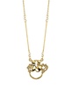 Gold-Tone Simulated Pearl Crystal Double Cat Eyeglass/Badge Holder 28"