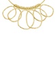 Gold Textured Ring Bib Wire Necklace