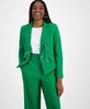 Women's Faux Double-Breasted Blazer, Sleeveless Honeycomb Top, & Cropped Wide-Leg Pants, Exclusively at Macy's 