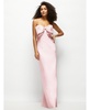 Women's Strapless Satin Column Maxi Dress with Oversized Handcrafted Bow