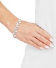 Cultured Freshwater Pearl (5 - 6-1/2mm) & Cubic Zirconia Statement Bracelet in Sterling Silver