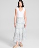 Women's Floral Tiered Pull-On Maxi Skirt, Exclusively at Macy's