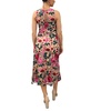 Women's Pink Rose Embroidered Sleeveless Dress