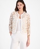 Women's Lace Open-Front 3/4-Sleeve Jacket