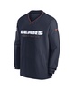 Men's Navy Chicago Bears Sideline Pullover Wind Shirt
