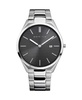 Men's Ultra Slim Silver-Tone Stainless Steel Bracelet Watch 40mm