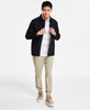 Men's Supima Knit Interlock Striped Polo Shirt, Utility Four-Pocket Shirt Jacket & Tech Jogger Pants, Created for Macy's