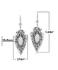 Fritz Casuse Sterling Silver Arrowhead and White Agate Gemstone Lever Back Earrings