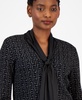 Women's Layered Jacquard Shimmer Sweater 
