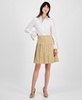 Women's Pleated Knee-Length Skirt