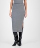 Women's Sweater-Knit Skirt Side-Slit Midi Skirt 