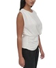 Petite Sleeveless Draped-Front Blouse
