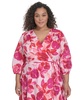 Plus Size Cotton Floral-Print Midi Dress