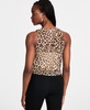 Women's Cheetah-Print Sleeveless Cowlneck Top, Exclusively at Macy's