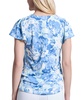 Women's Printed Moss Crepe Flutter-Sleeve Top