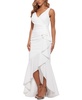 Ruffled High-Low Gown