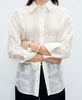 Women's Floral Embroidery Lyocell Shirt